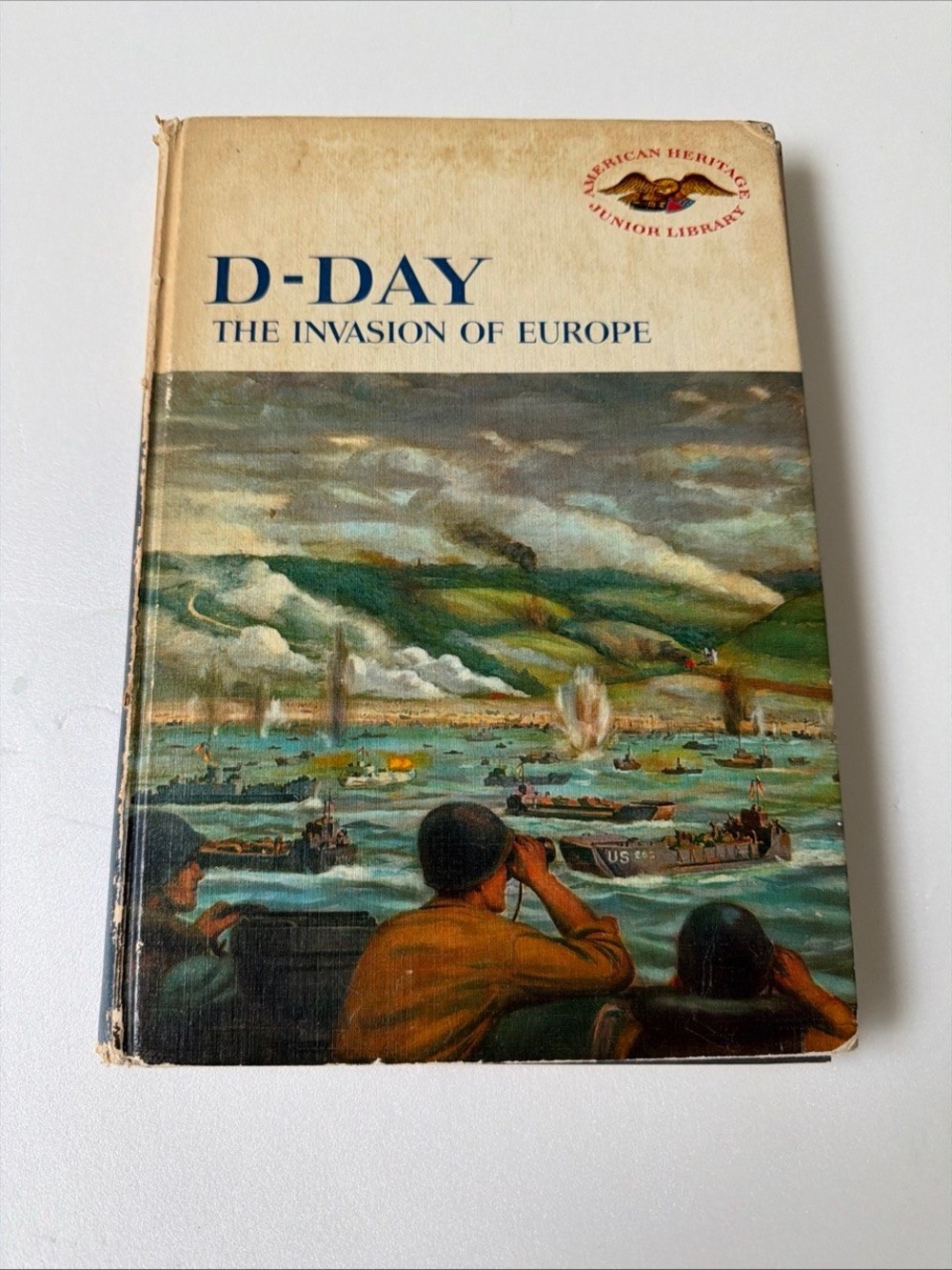 D-DAY The Invasion of Europe Hardcover Book - Beige & Multicolor Cover